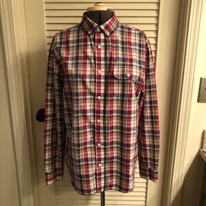 Five Four Men's Button Down Plaid Shirt Size Large